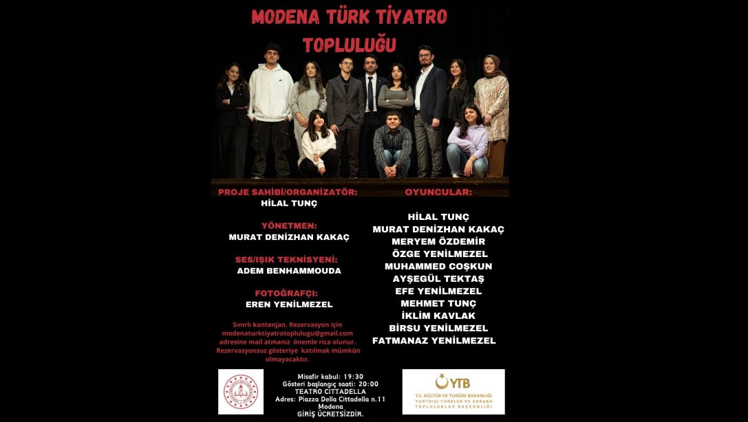 Modena Türk Tiyatro Topluluğu Sahnede